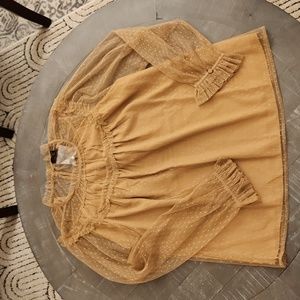 J Crew sheer organza top size S. NWOT, I have the extra button attached.